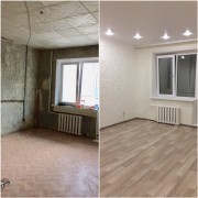 Пример зала до и после ремонта в Оренбурге